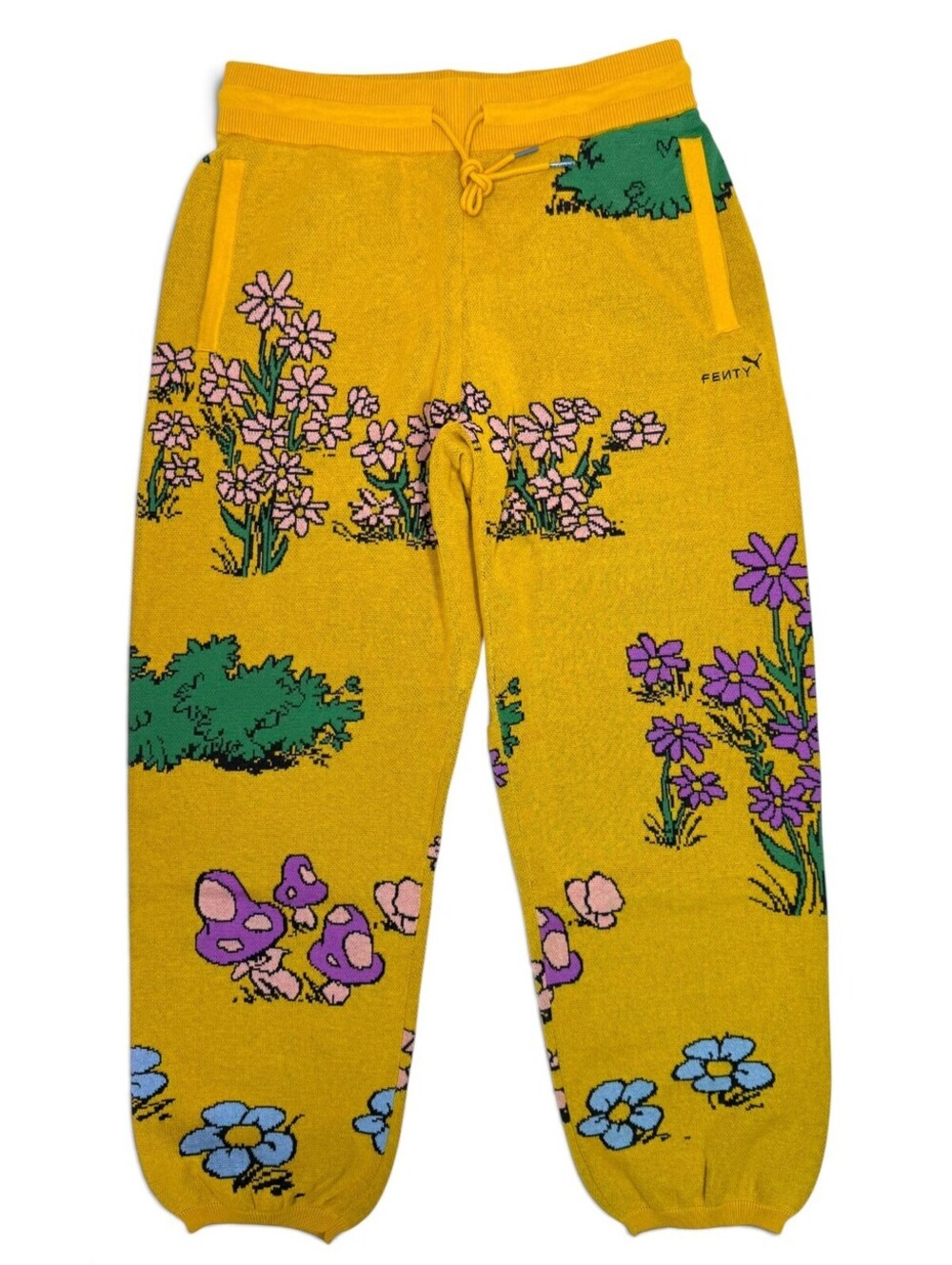 FENTY x PUMA Smurfs Oversized Knit Sweat Pants $170 Rihanna Smurfette SMALL S